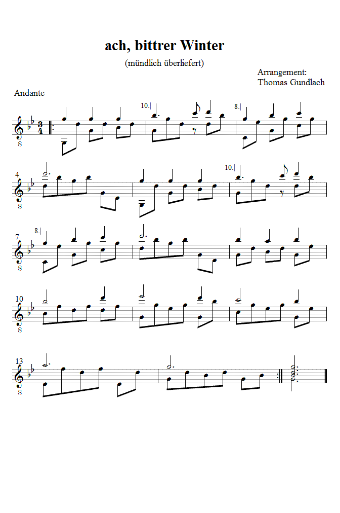 ach, bittrer Winter
