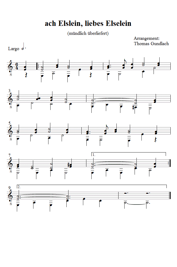 ach Elslein, liebes Elselein