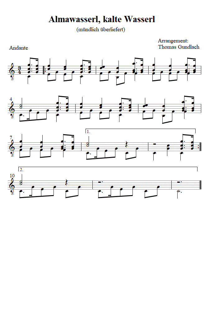 Almawasserl, kalte Wasserl