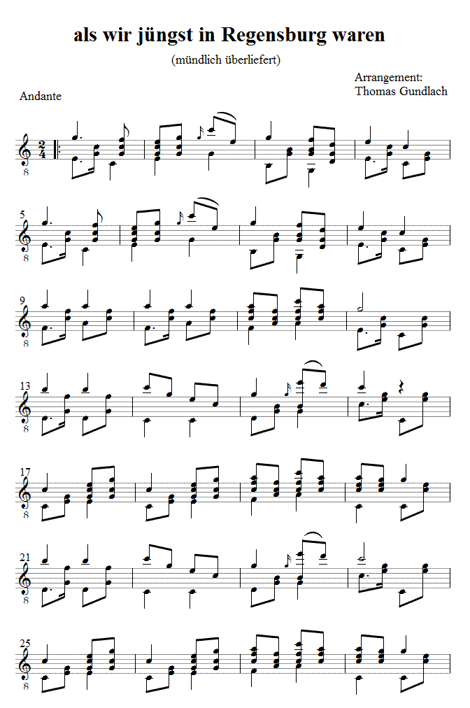 als wir j&uuml;ngst in Regensburg waren