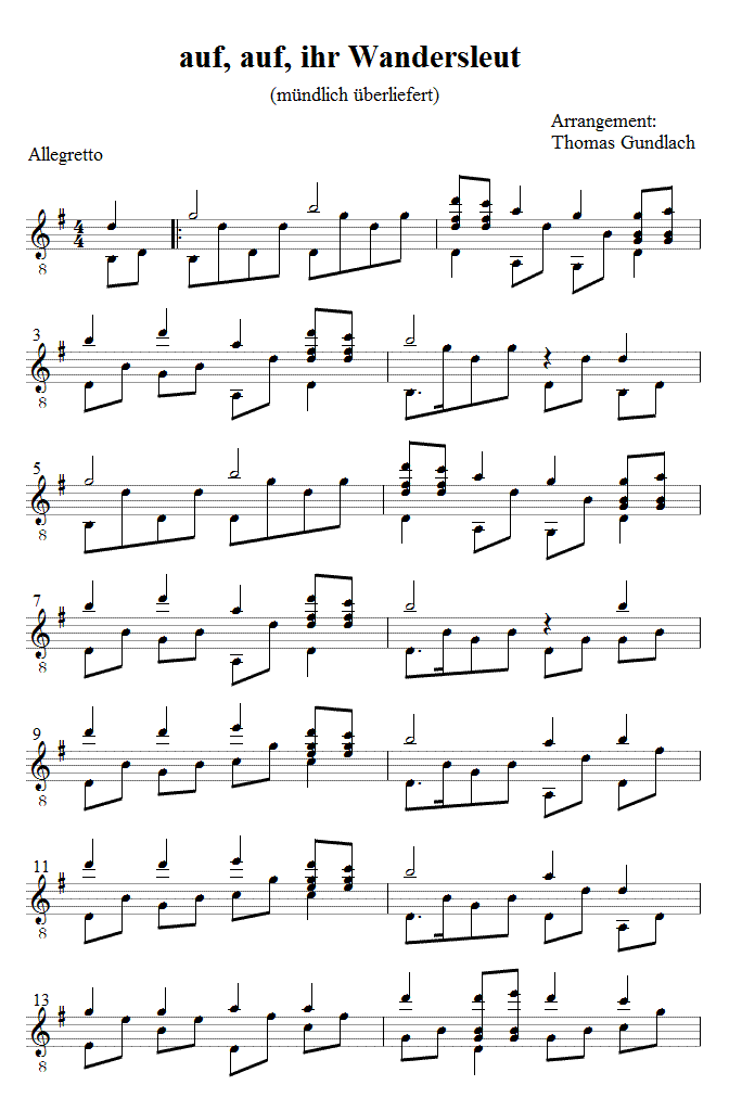 auf, auf, ihr Wandersleut