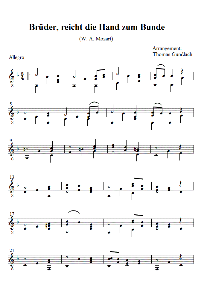 Brüder, reicht die Hand zum Bunde
