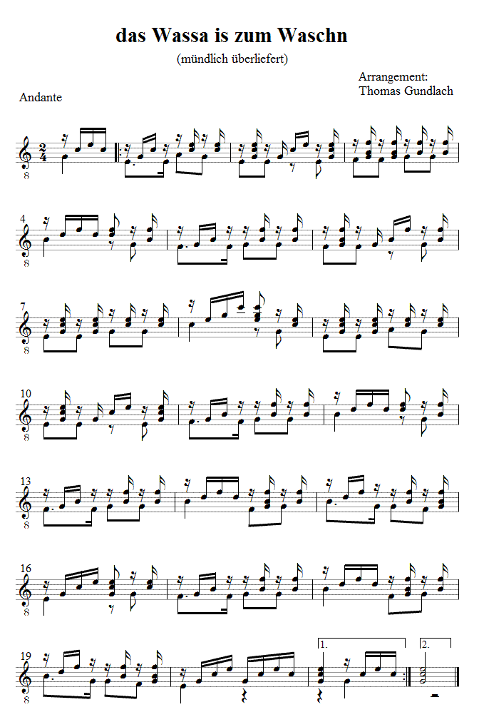 das Wassa is zum Waschn