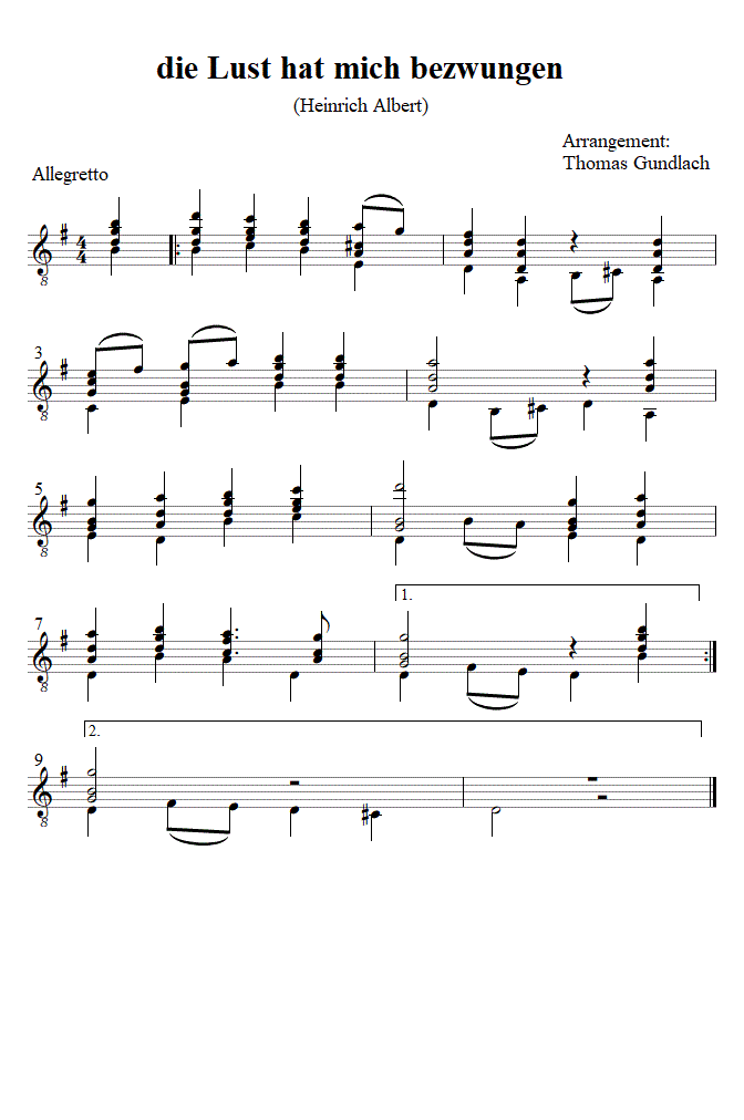 die Lust hat mich bezwungen