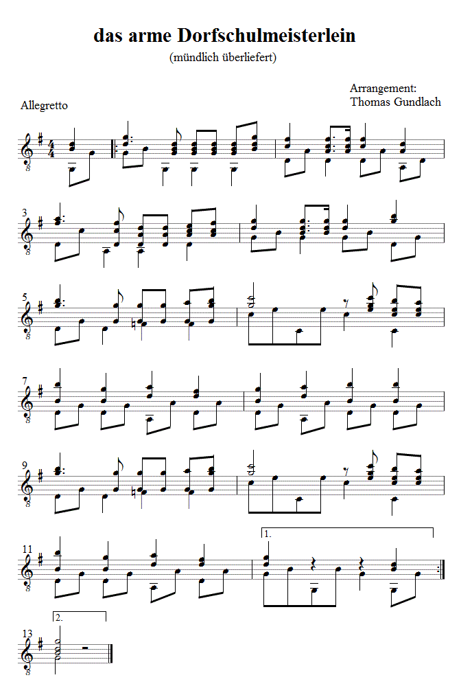 das arme Dorfschulmeisterlein