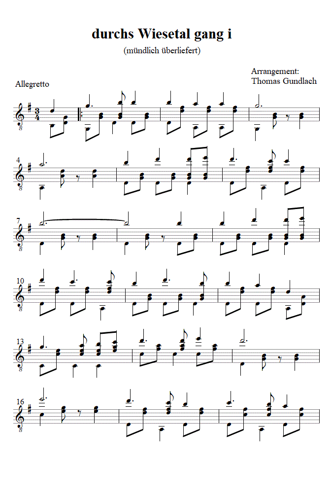 durchs Wiesetal gang i