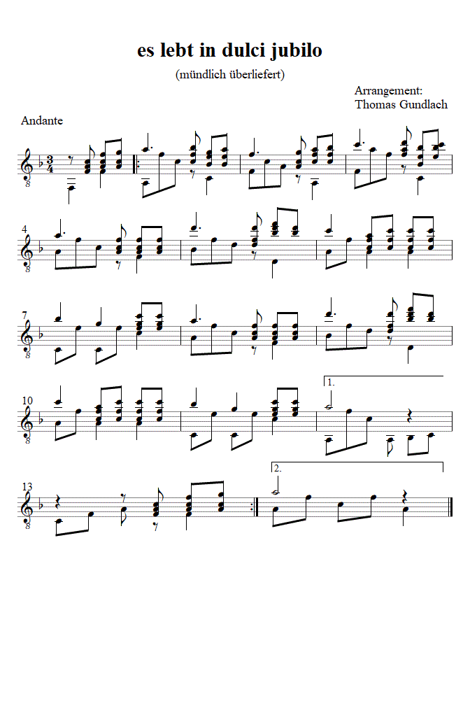 es lebt in dulci jubilo