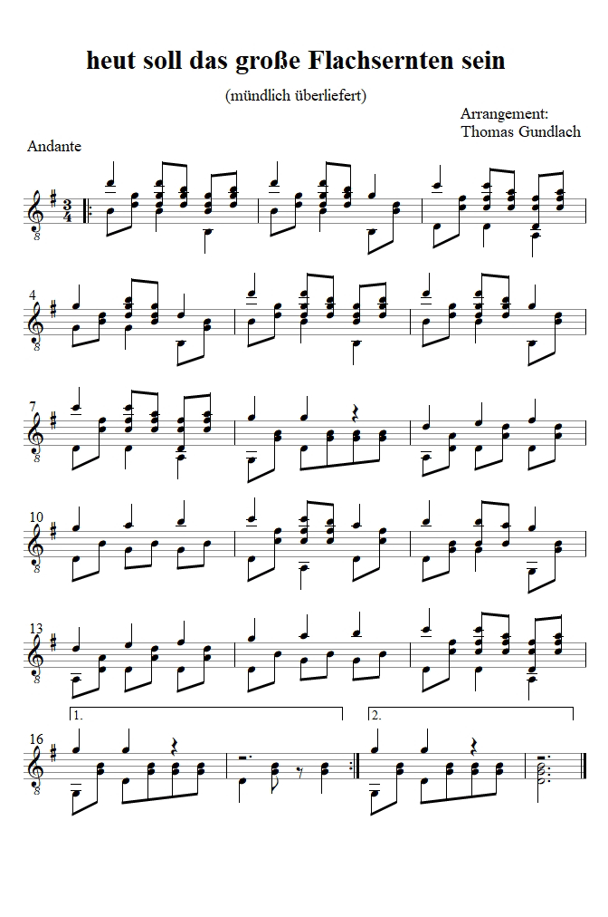 heut soll das gro&szlig;e Flachsernten sein