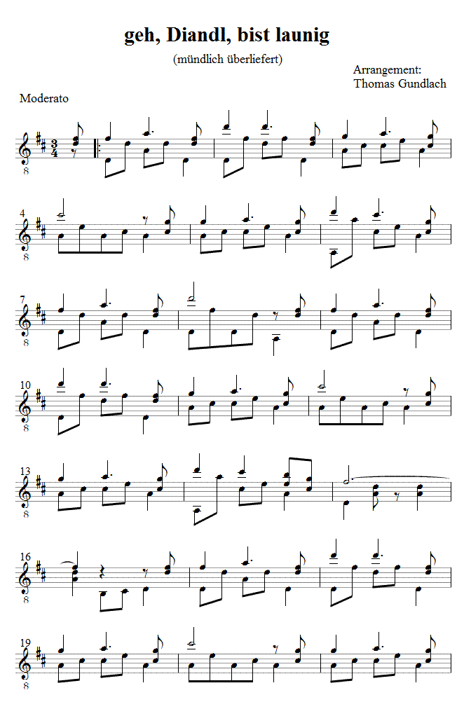 geh, Diandl, bist launig