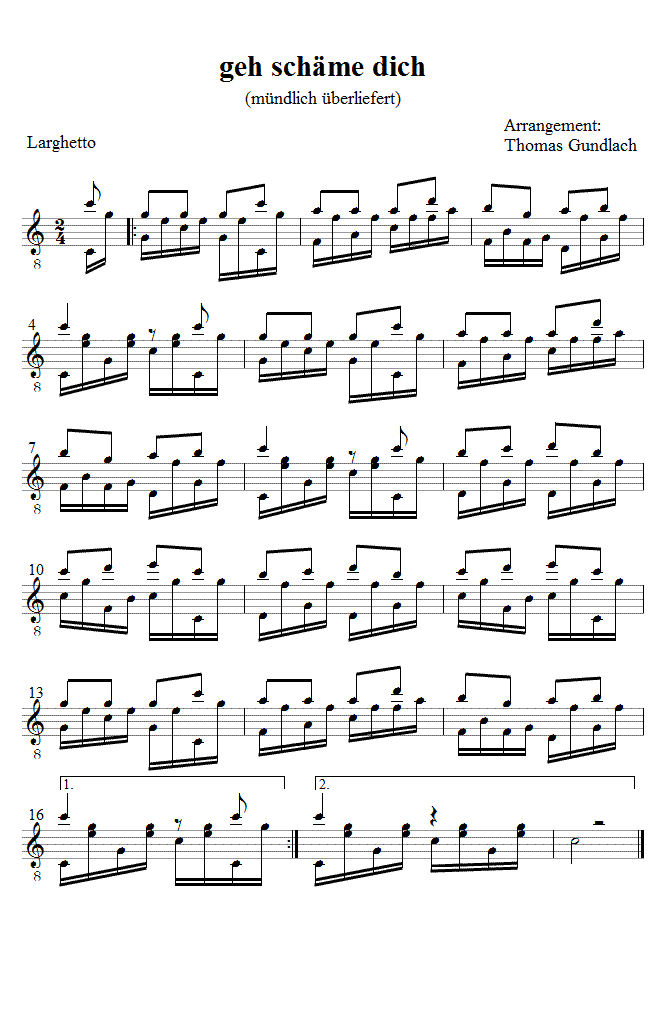 geh sch&auml;me dich