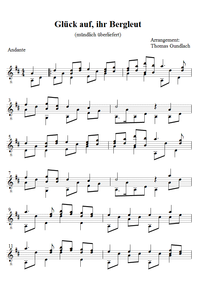 Gl&uuml;ck auf, ihr Bergleut