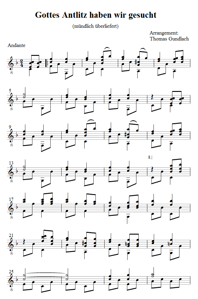 Gottes Antlitz haben wir gesucht