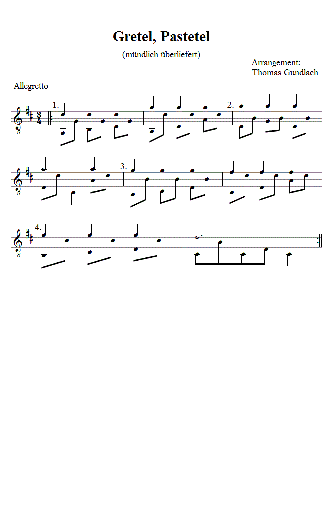 Gretel, Pastetel