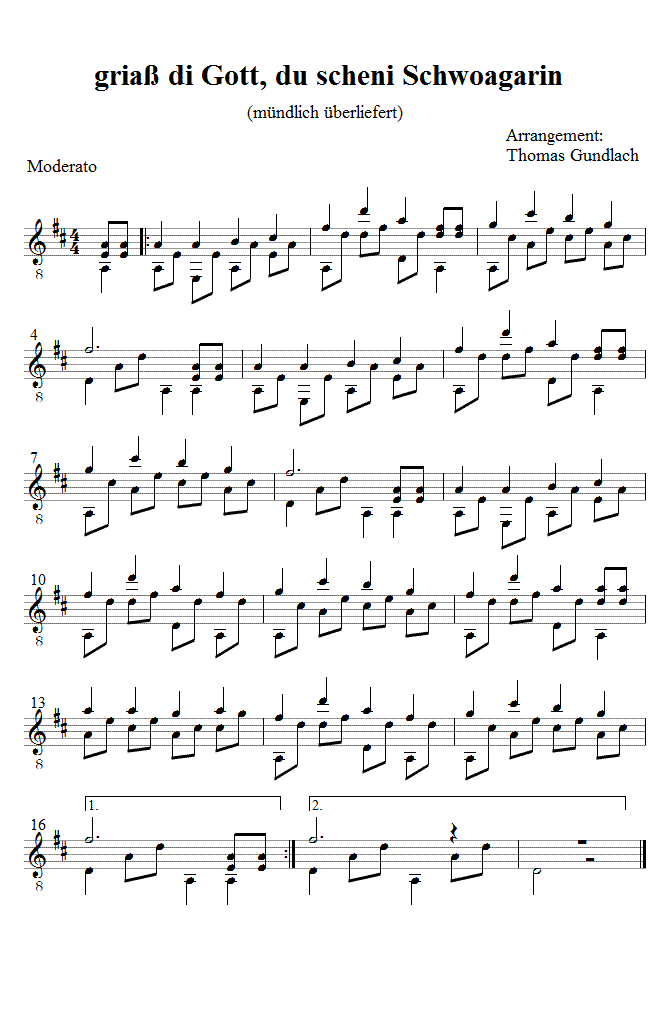 gria&szlig; di Gott, du scheni Schwoagarin