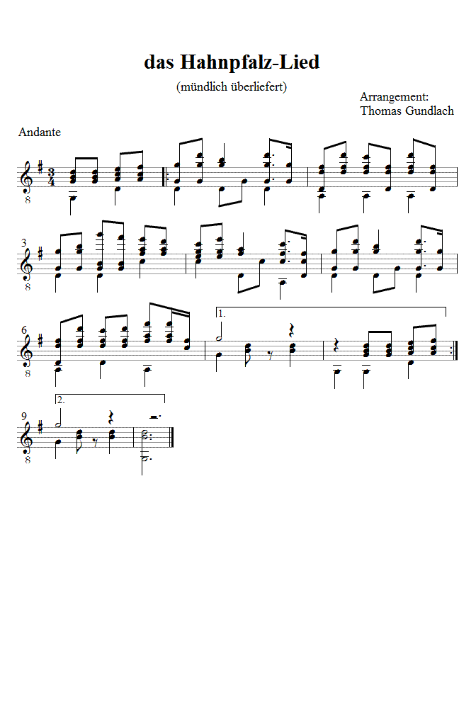 das Hahnpfalz-Lied