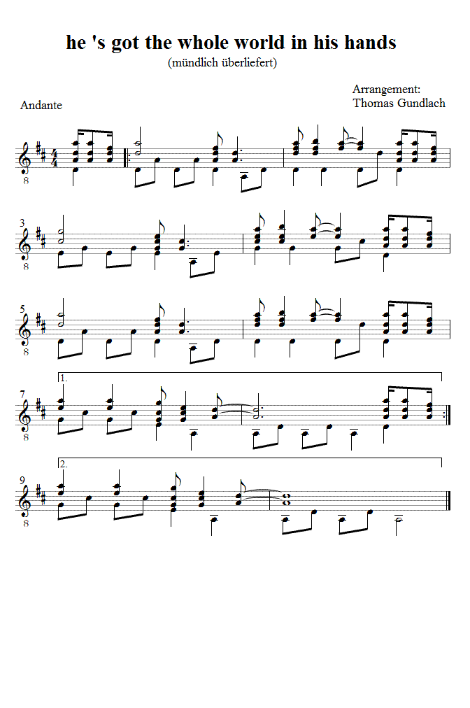 he 's got the whole world in his hands