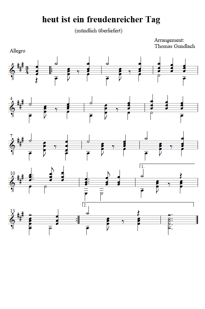 heut ist ein freudenreicher Tag
