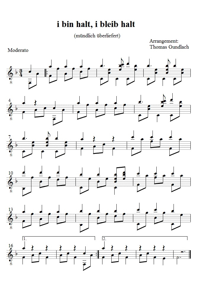 i bin halt, i bleib halt