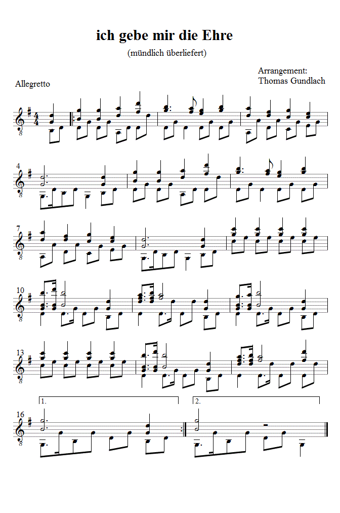 ich gebe mir die Ehre