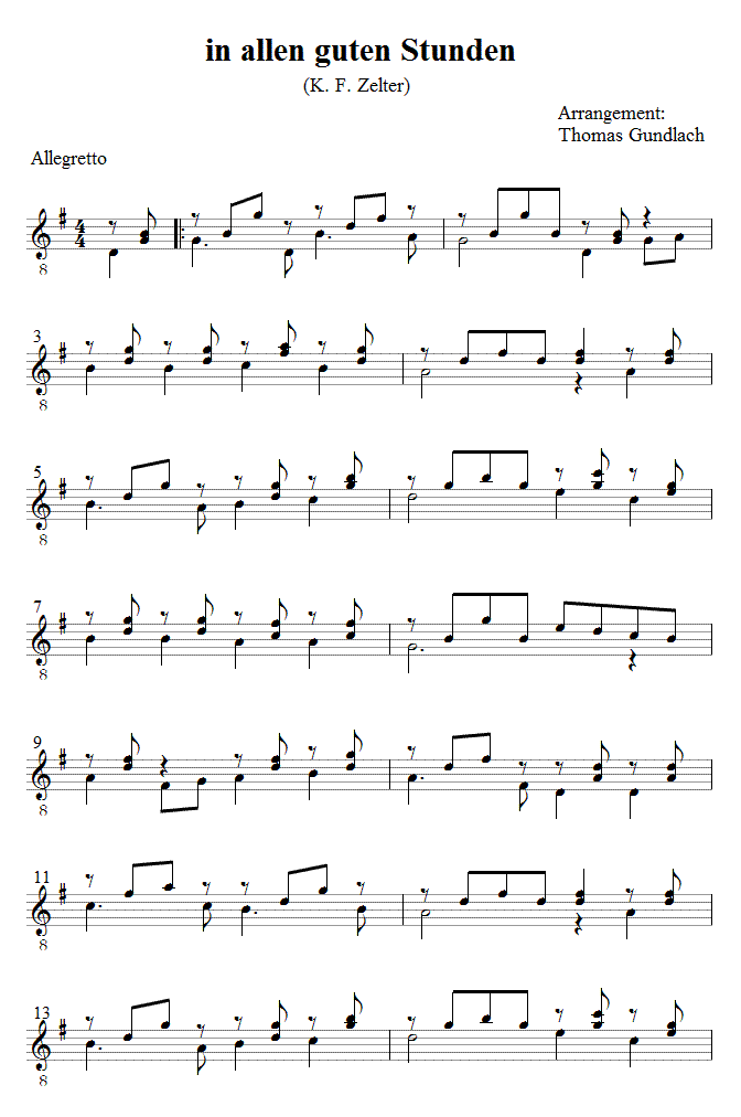 in allen guten Stunden