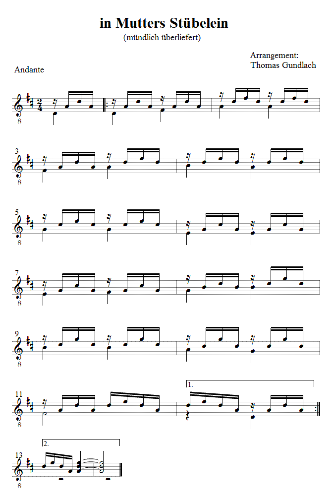 in Mutters St&uuml;belein