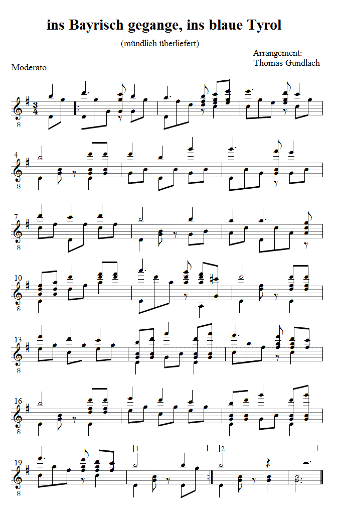 ins Bayrisch gegange, ins blaue Tyrol