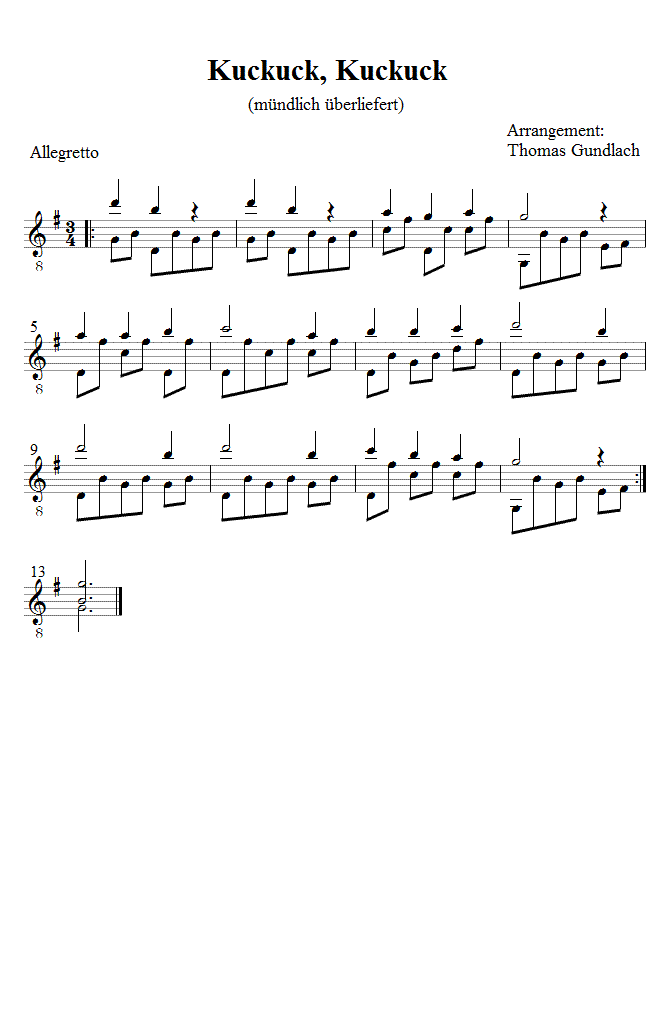 Kuckuck, Kuckuck