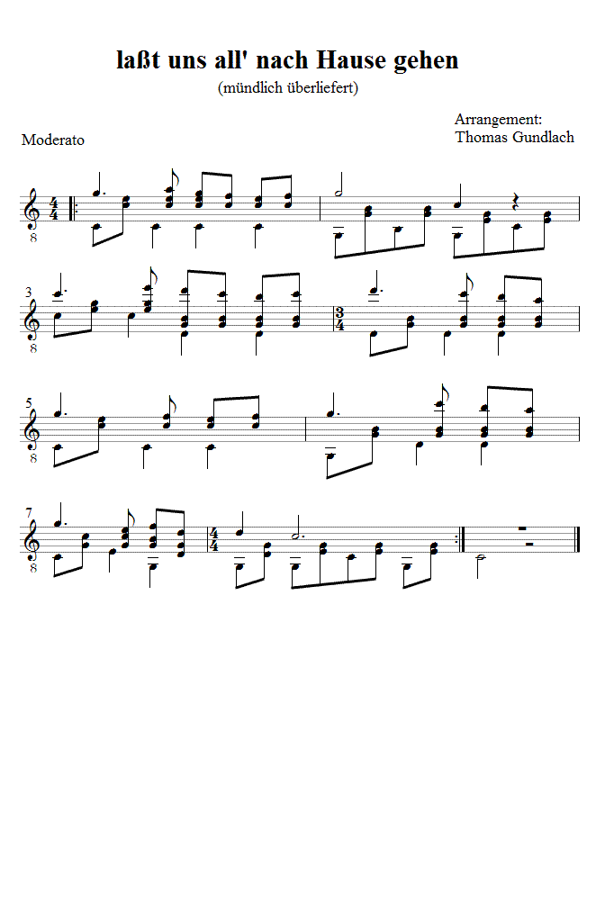 la&szlig;t uns all' nach Hause gehen