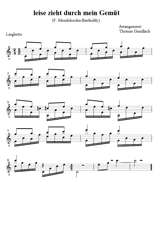 leise zieht durch mein Gem&uuml;t