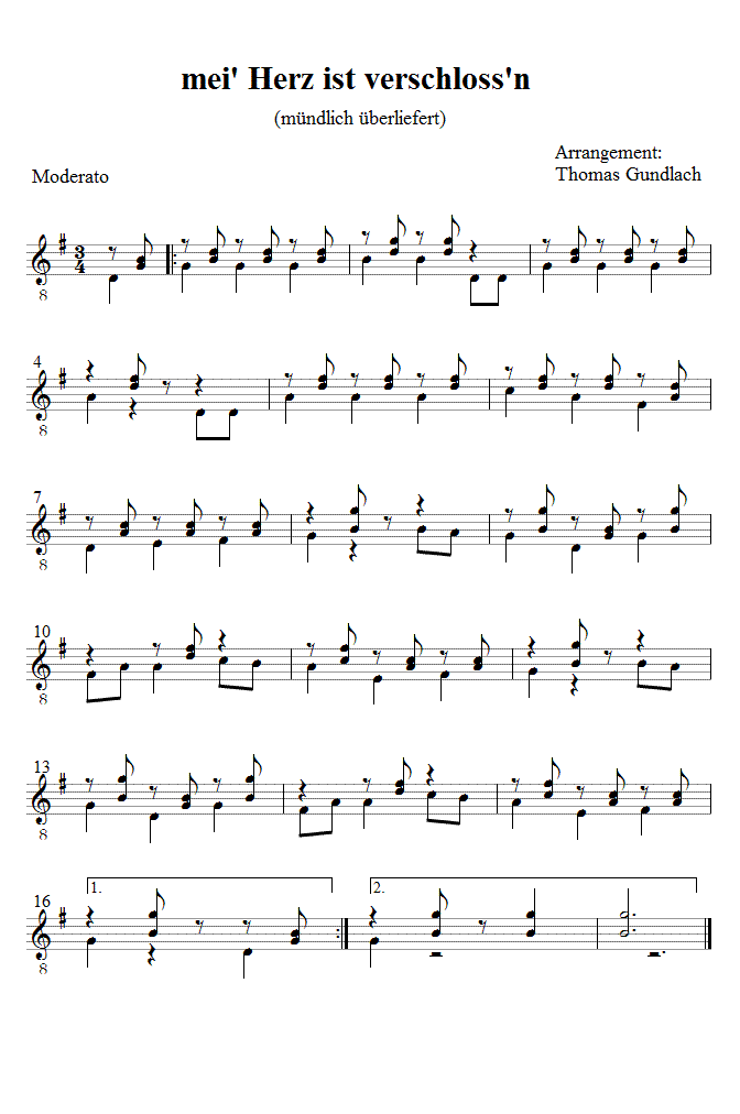 mei' Herz ist verschloss'n