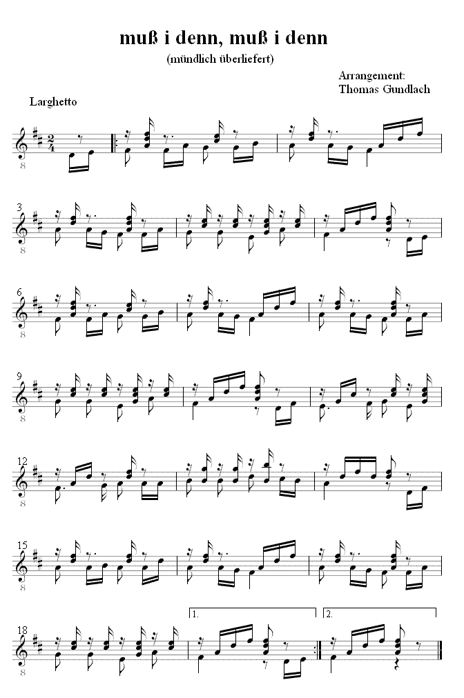 mu&szlig; i denn, mu&szlig; i denn