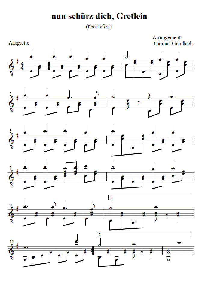 nun sch&uuml;rz dich, Gretlein