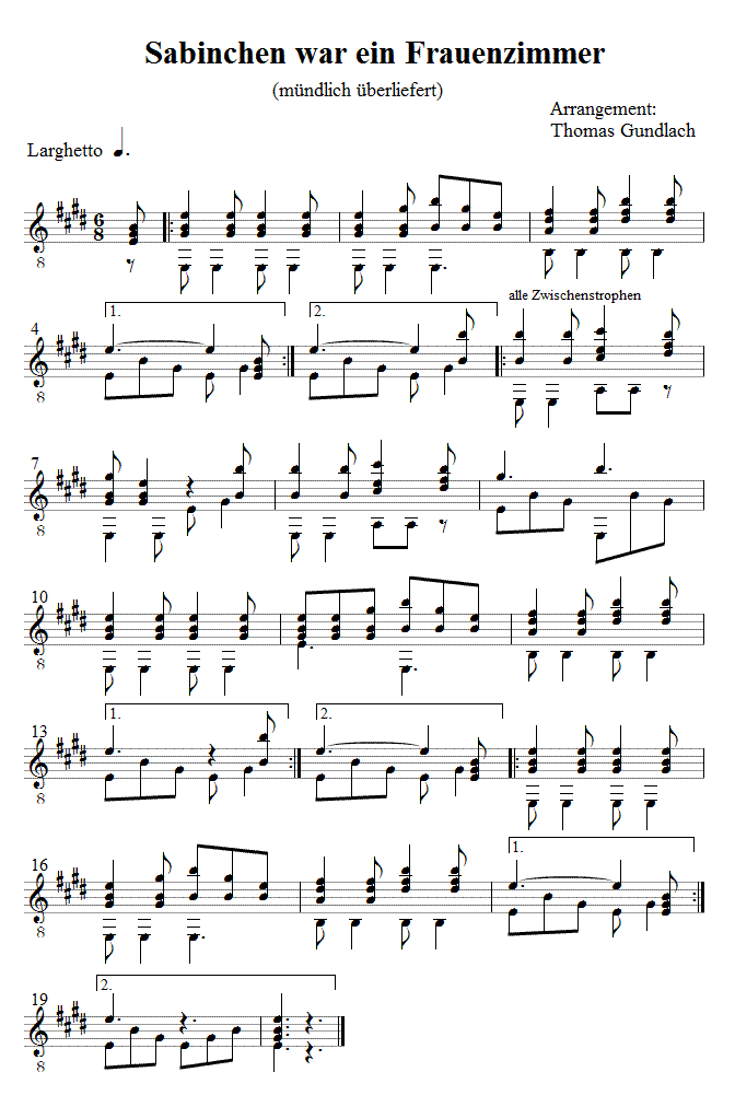 Sabinchen war ein Frauenzimmer