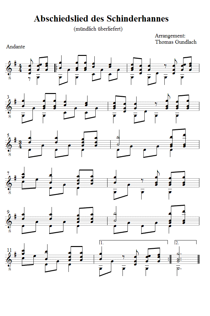 Abschiedslied des Schinderhannes