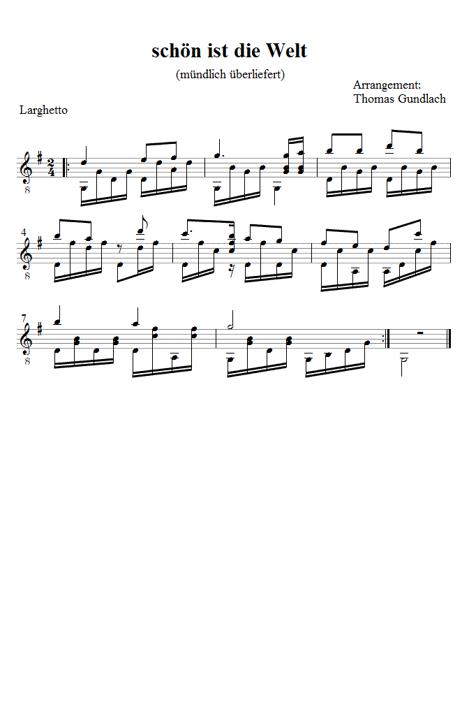 sch&ouml;n ist die Welt