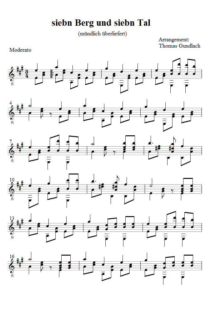siebn Berg und siebn Tal