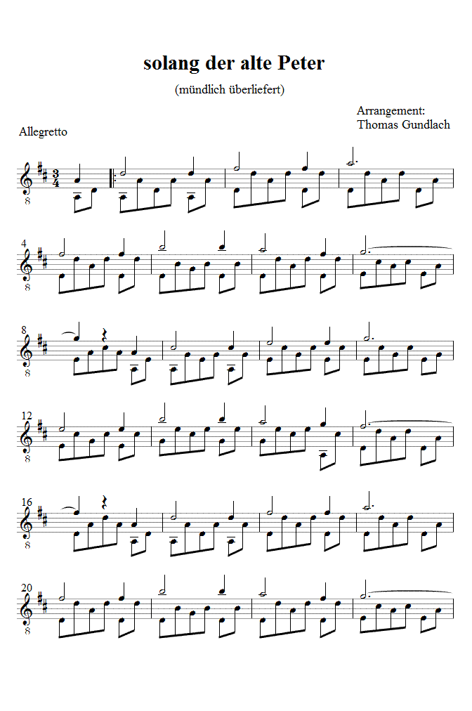 solang der alte Peter