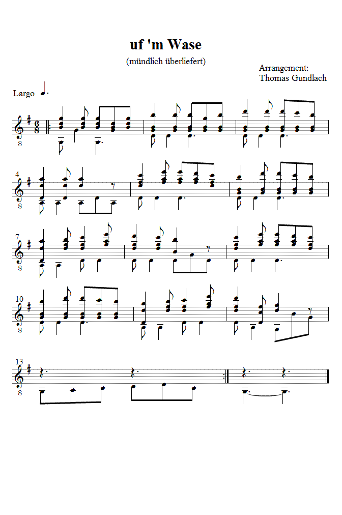 uf 'm Wase