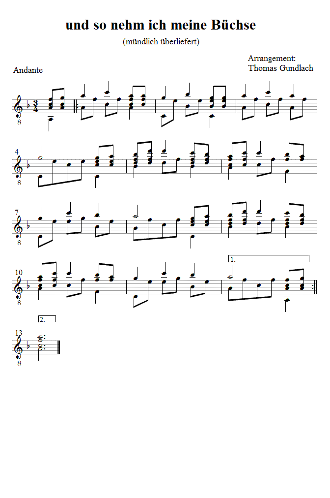 und so nehm ich meine B&uuml;chse