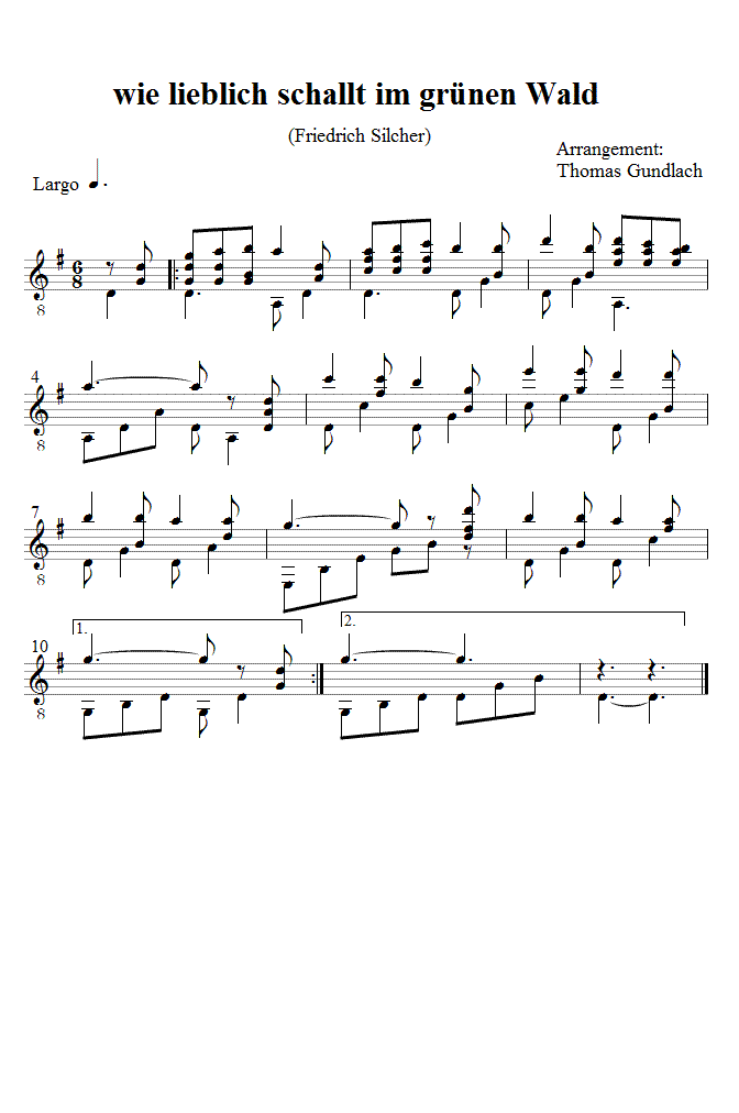 wie lieblich schallt im gr&uuml;nen Wald