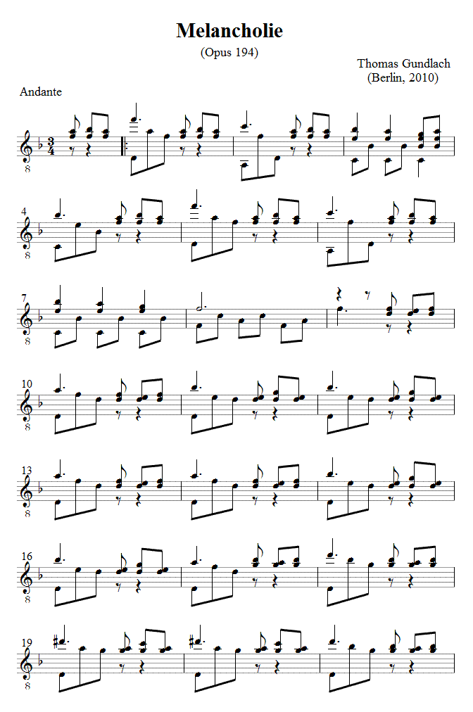 Opus 194 Melancholie