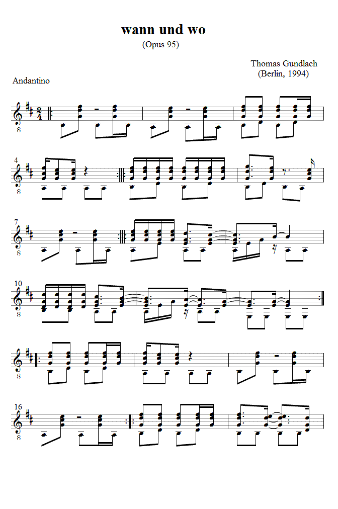wann und wo